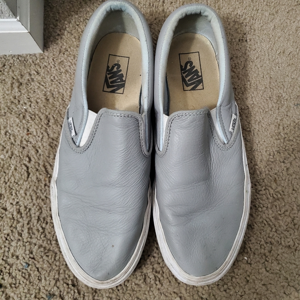 Gray Men's slip-on Vans!!
